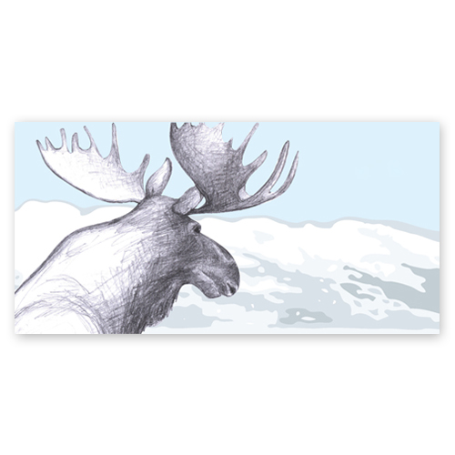 Elch, gezeichnete Weihnachtskarten