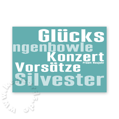 Prosit Neujahr. typographische Neujahrsgrüße