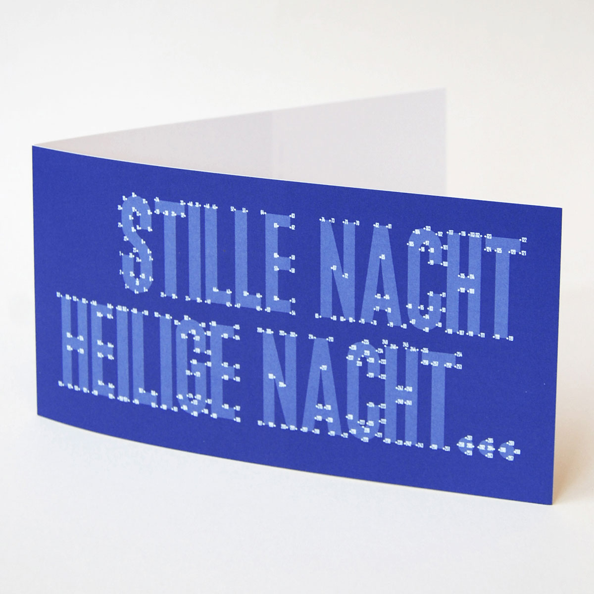 Stille Nacht - typographische Weihnachtskarten in dunkelblau
