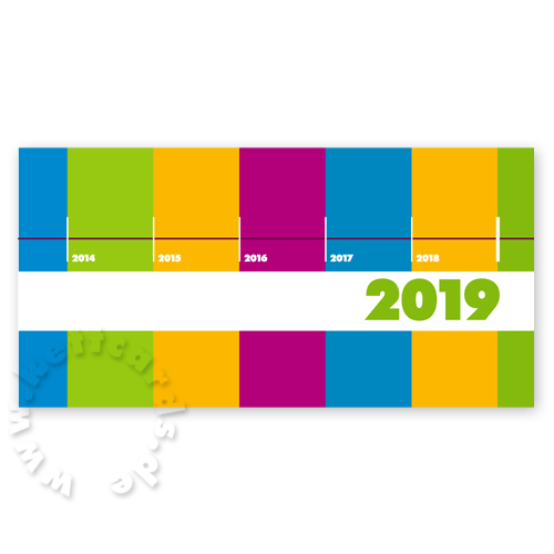 typographische Neujahrskarten mit Jahreszahlen