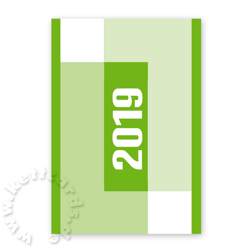 Design-Neujahrskarten mit Jahreszahl in einer Farbe Ihrer Wahl