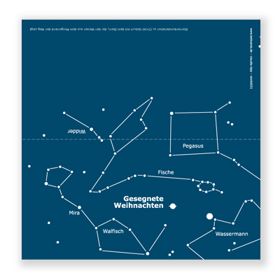 Weihnachtskarten mit Sternenhimmel über Betlehem