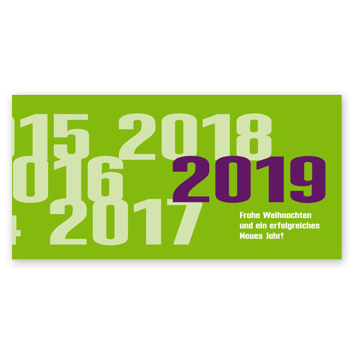 Neujahrskarten in Wunschfarben