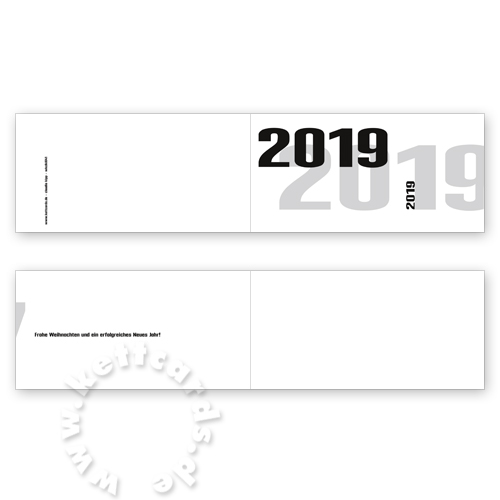 typographische Neujahrskarten mit Grüßen