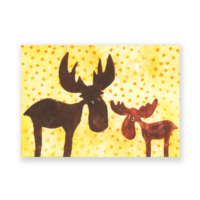 zwei Elche, putzige Weihnachtskarten