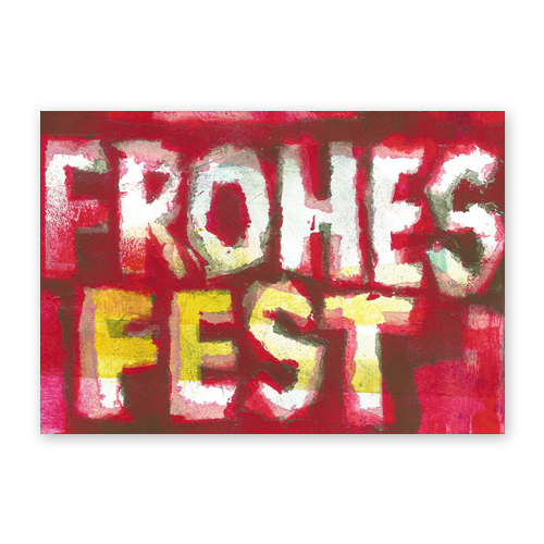Frohes Fest, Weihnachtskarten in warmen Farben