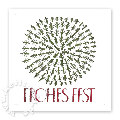 Frohes Fest - quadratische Weihnachtskarten