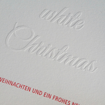 Dreaming of a white Christmas, exklusive Letterpress-Weihnachtskarten