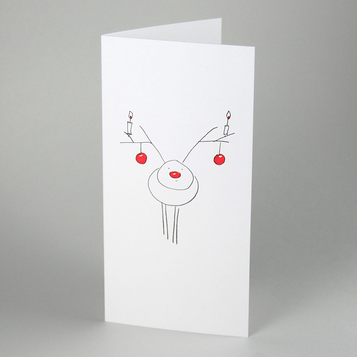 witzige Weihnachtskarten mit Rentier