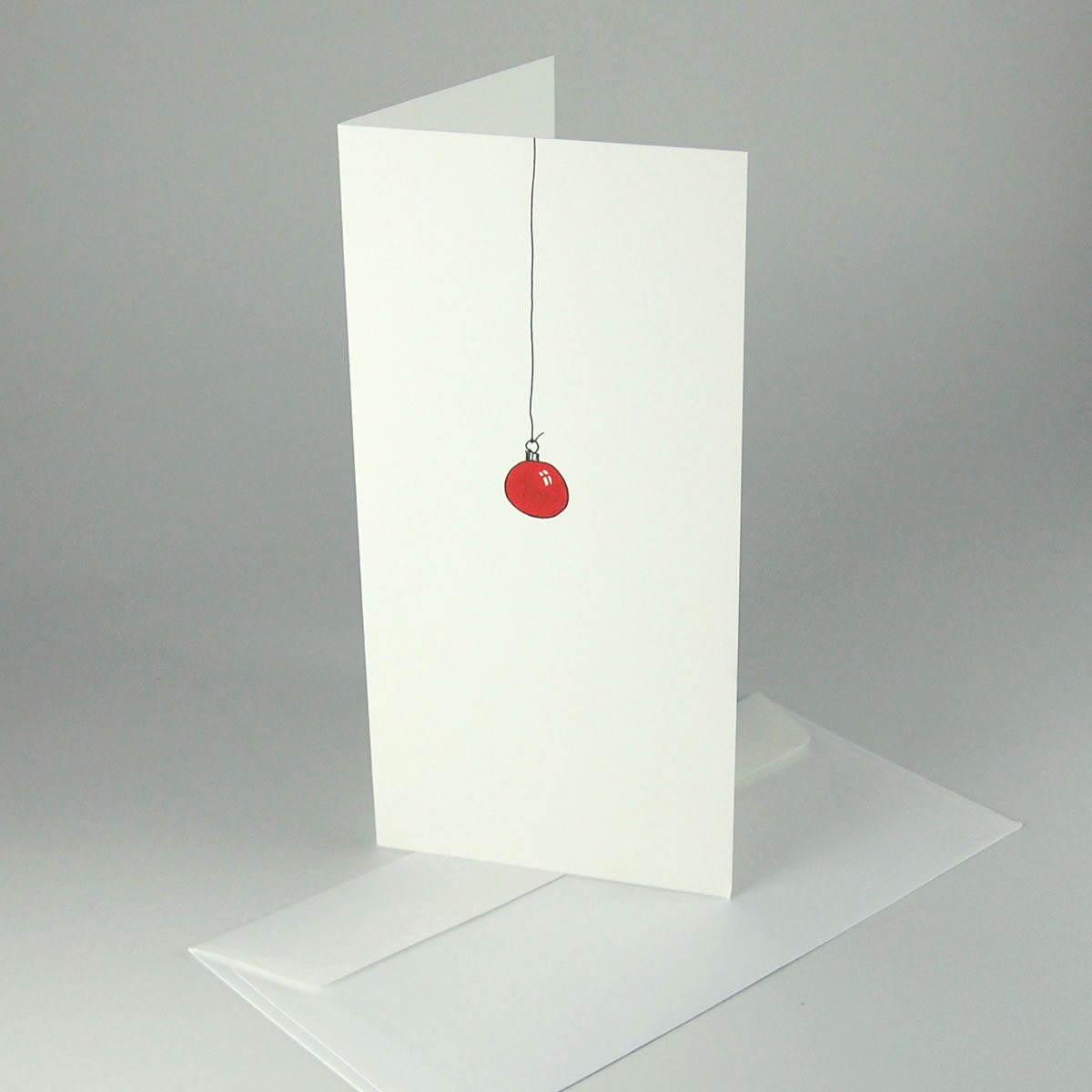 Minimaleinsatz, Weihnachtskarten mit hochwertigen cremeweißen Umschlägen