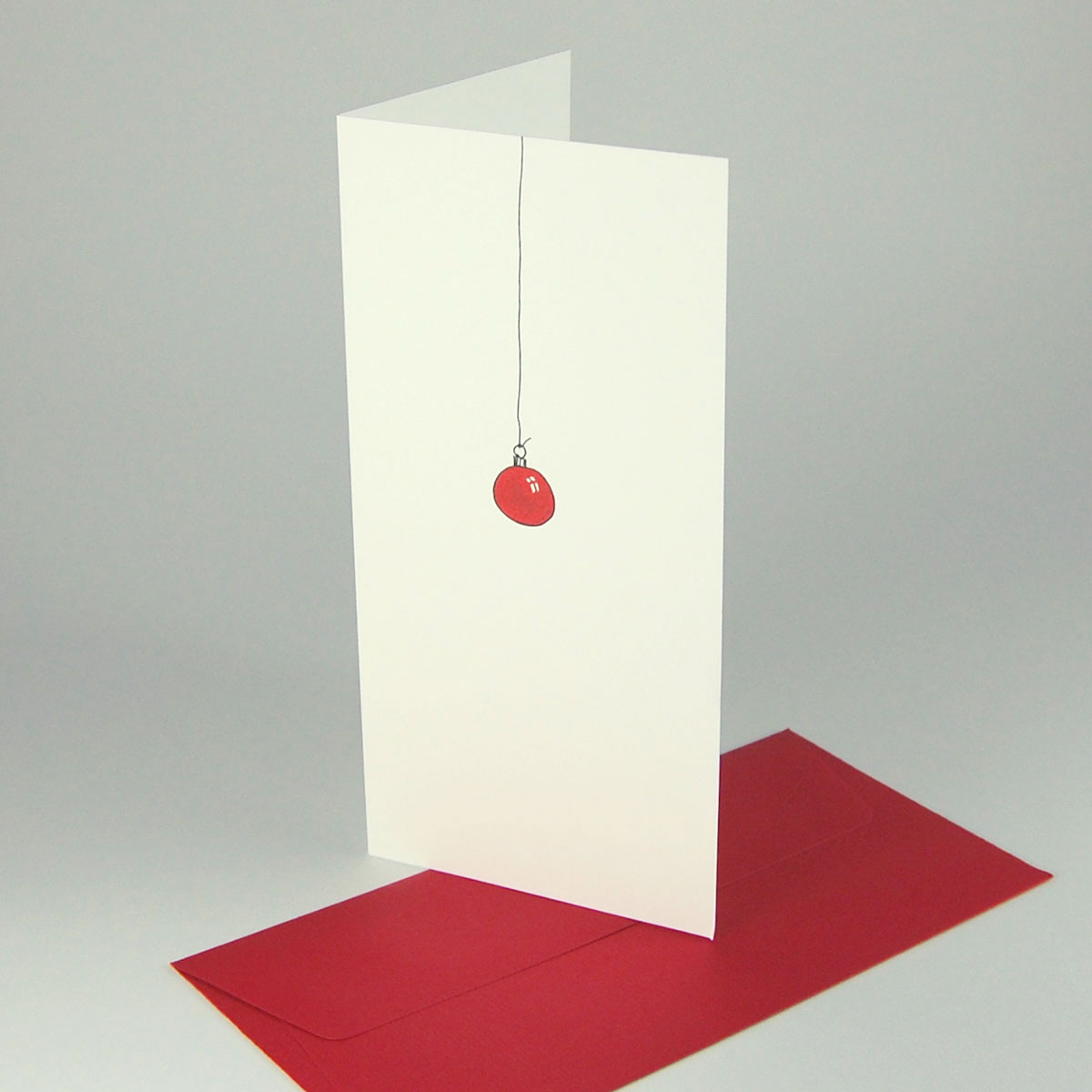 Minimaleinsatz, Weihnachtskarten mit roten Umschlägen