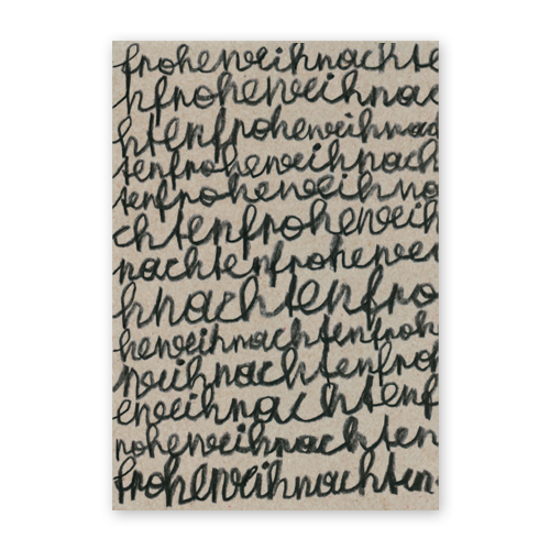 frohe weihnachten, witzige Karten mit kindlicher Handschrift für Weihnachtskarten