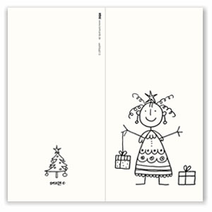 Vorder- und Rückseite der Weihnachtskarte