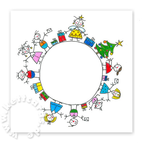 Globus, Cartoon-Weihnachtskarten mit dem Globus