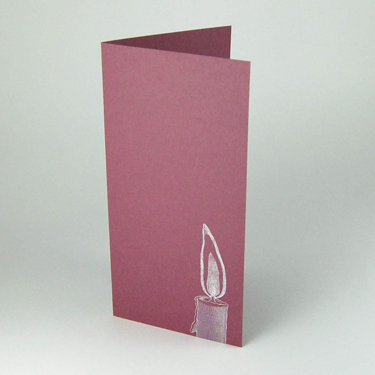 geschmackvolle Trauerkarten mit silberner Kerze, für Beileid, Ankündigung der Beerdigung und Urnenbeisetzung...