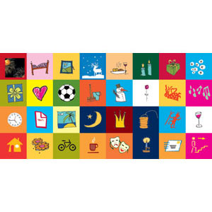 Adventskalender-Karten mit 32 Türchen