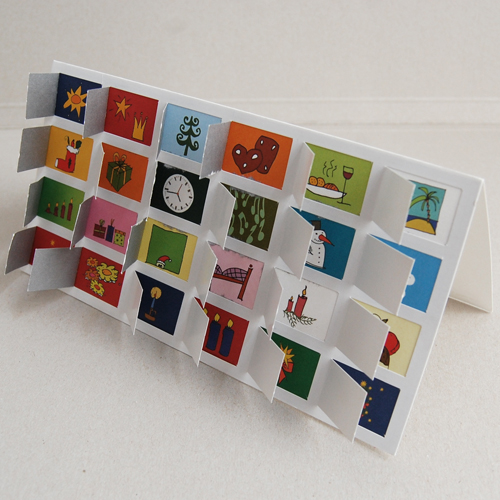 Adventskalender-Karten mit 24 Türchen