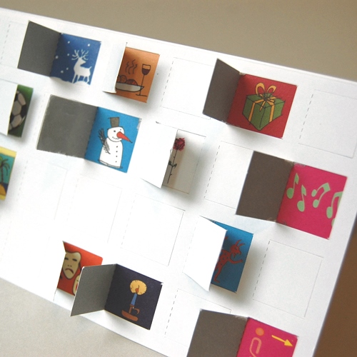 Adventskalender-Karten mit 32 Türchen