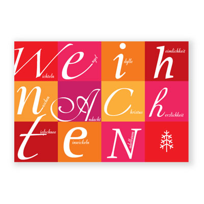 Weihnachten - ABC, Weihnachtskarten