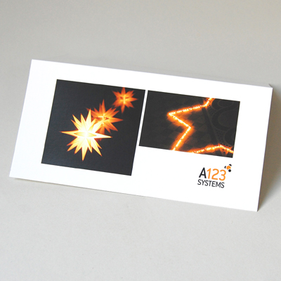 Sternstunden - individuelle Weihnachtskarten mit eingepasstem Firmen-Logo