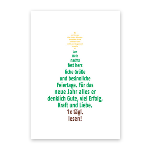 Sehtest, witzige Weihnachtskarten für Augenärzte und Optiker