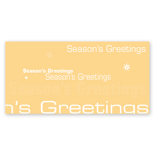 Season´s Greetings, goldene Design-Weihnachtskarten für Firmen