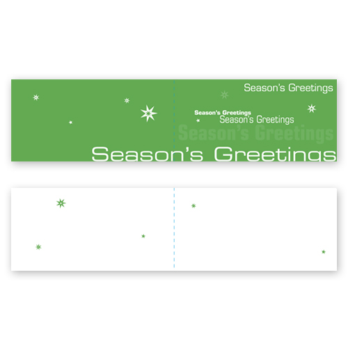 Season´s Greetings, Weihnachtskarten in Firmenfarben