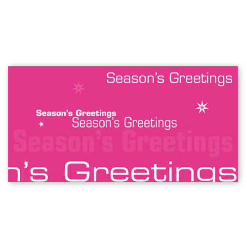 Season´s Greetings, Design-Weihnachtskarten in Wunschfarben für Firmen