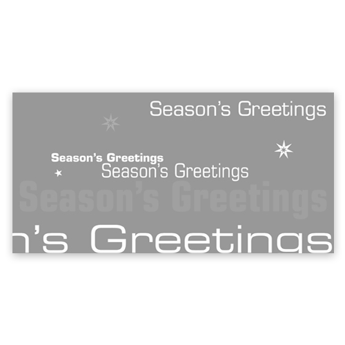 Season´s Greetings, silberne Design-Weihnachtskarten für Firmen