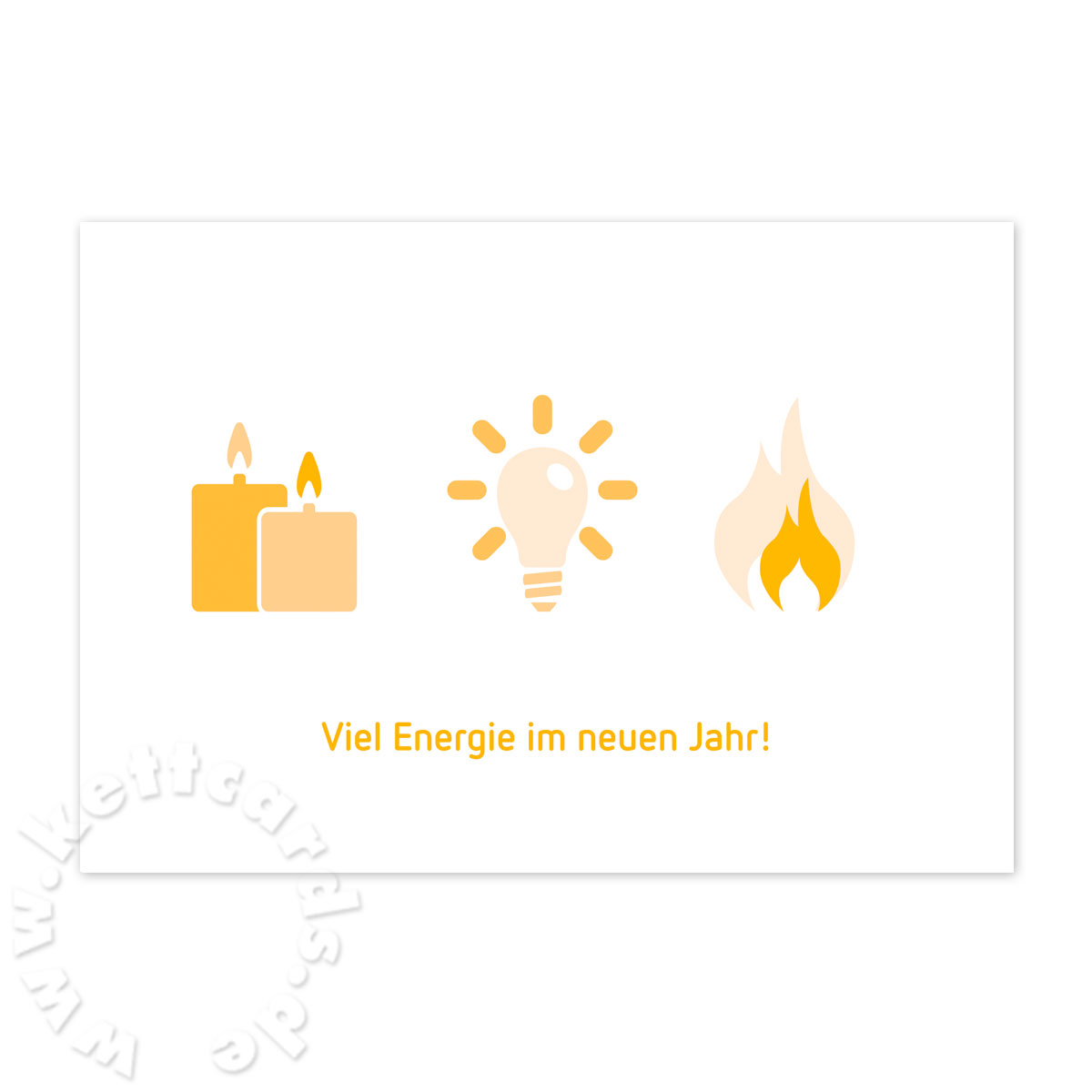 Viel Energie im neuen Jahr! monochrome Neujahrskarten