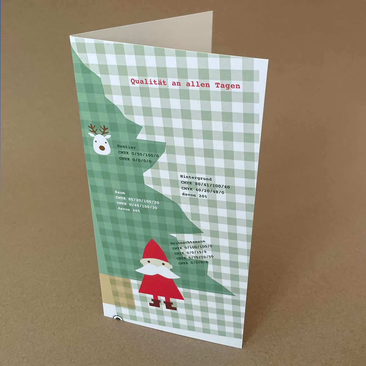 Qualitätskontrolle - Weihnachtskarten für die Druckbranche