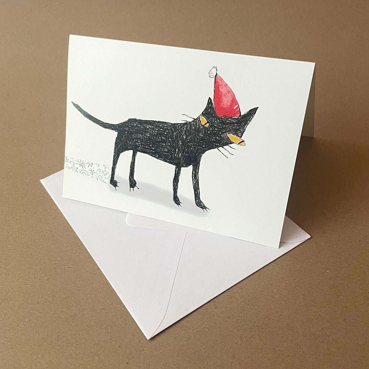 Weihnachtskarten mit weißen gefütterten Umschlägen