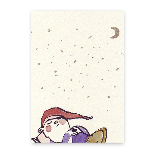 Schlafmütze unterm Sternenzelt, witzige Weihnachtskarten