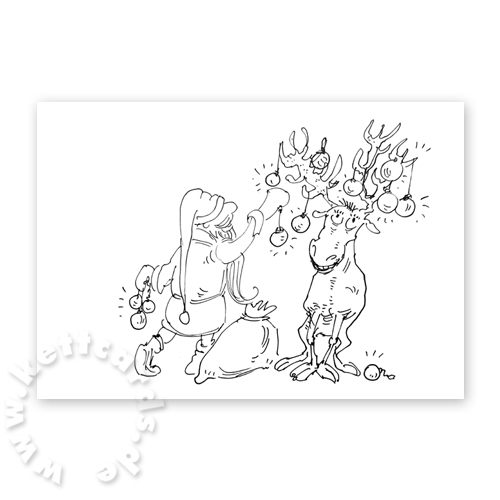 Multitasking, Cartoon-Weihnachtskarten