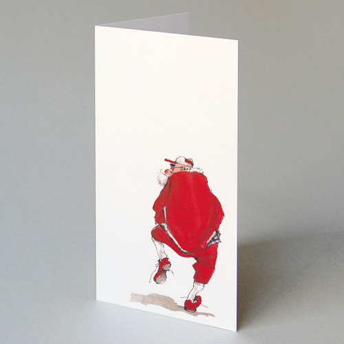 der Weihnachtsmann schleicht sich weg, witzige Weihnachtsgrüße