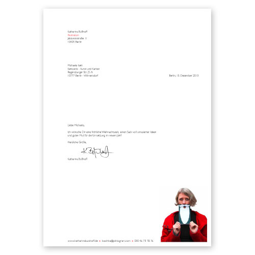 Bärte für alle, Weihnachtsgimmick mit Begleitbrief
