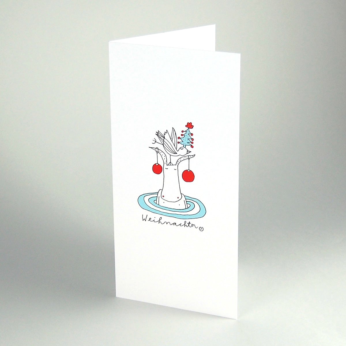 Weihnachtn, witzige Weihnachtskarten mit Schreibfehler von karindrawings