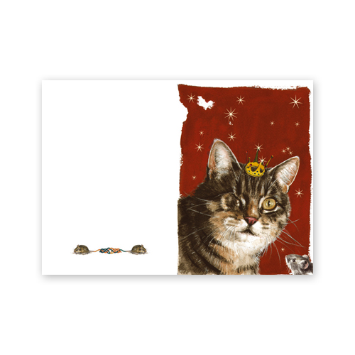 Prinzessin, Weihnachtskarten mit Katz und Maus