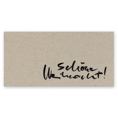 Schöne Weihnacht!, Weihnachtskarten auf Recyclingkarton