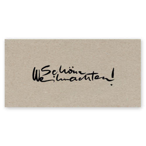 Schöne Weihnachten! Weihnachtskarten auf Recyclingkarton