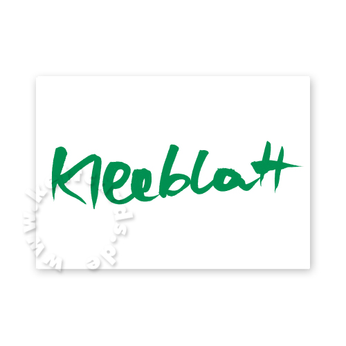grünes Kleeblatt, Glückwunschkarten / Neujahrskarten mit schwungvoller Kalligrafie