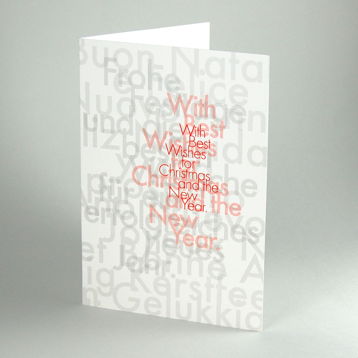 With Best Wishes for Christmas and the New Year, große Weihnachtskarten mit Text