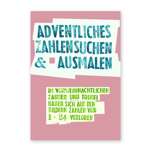 Adventszahlen zum Suchen und Ausmalen, ungewöhnliche Adventskalender
