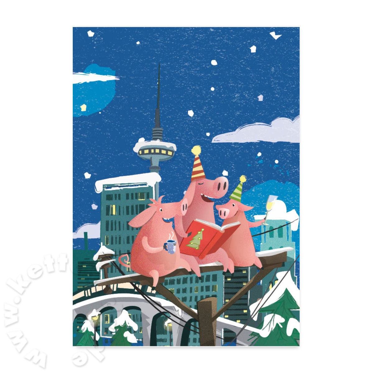 Weihnachten in Berlin, witzige Weihnachtskarten