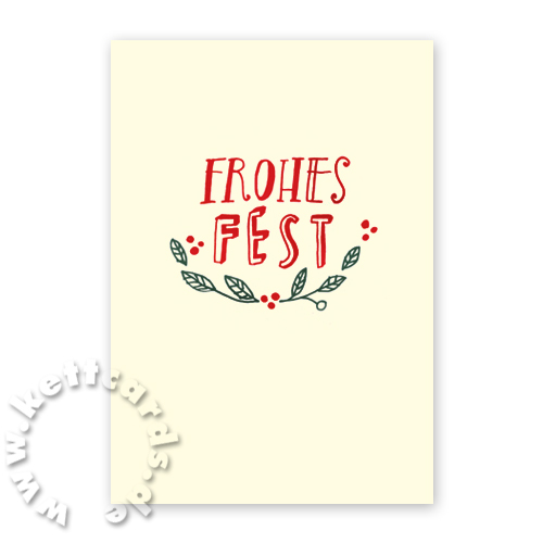Frohes Fest, Weihnachtskarten - Handlettering