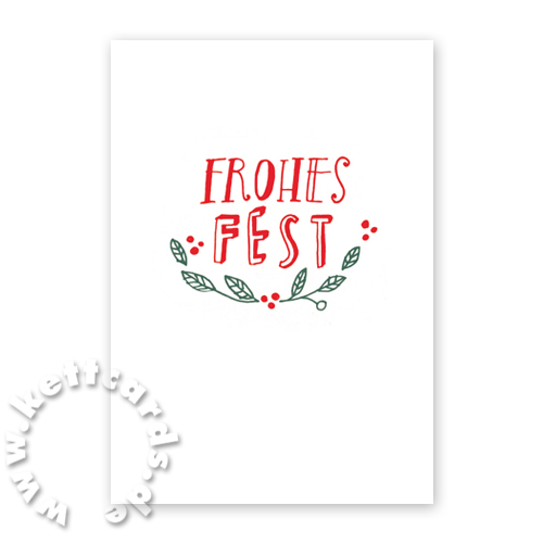 Frohes Fest, frische Weihnachtskarten