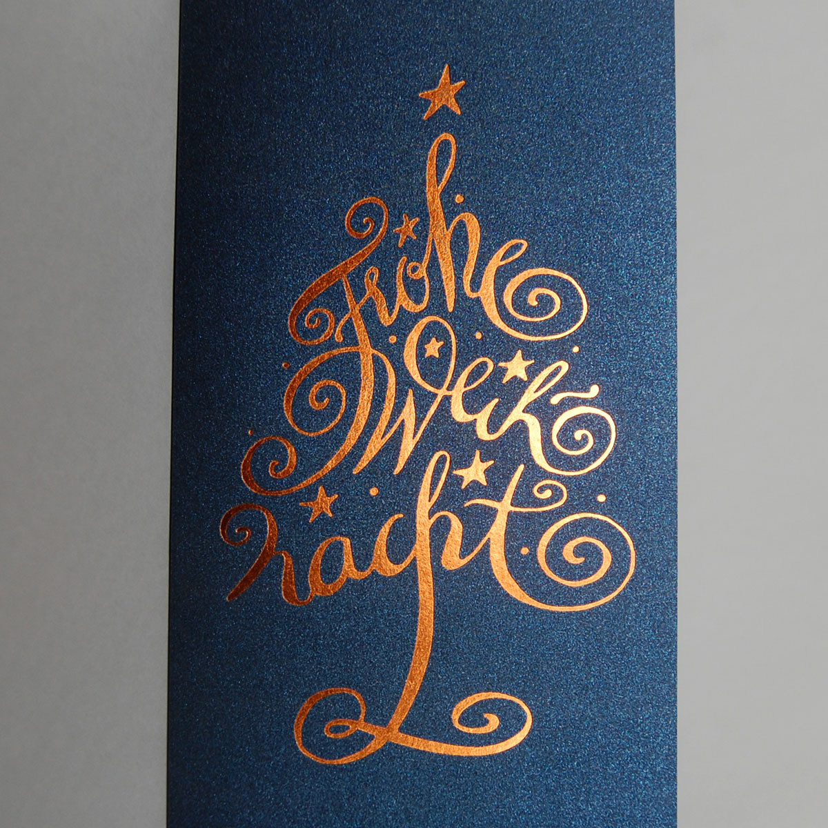Frohe Weihnacht, Weihnachtskarten mit schicker Kalligrafie