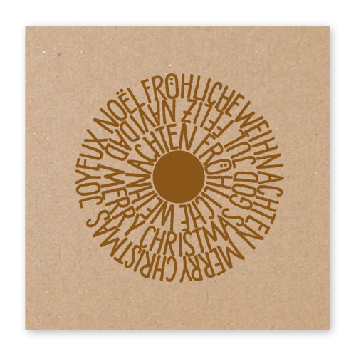 Fröhliche Weihnachten, Feliz Navidad..., Weihnachtskarten mit Lettering