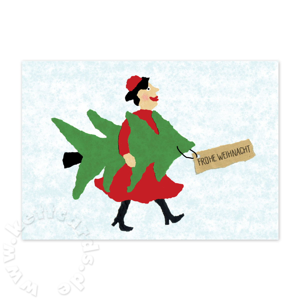 Weihnachtsfrau, Weihnachtskarten