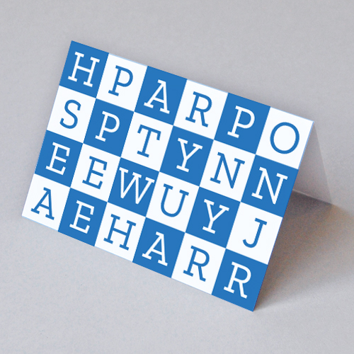 blaue Design-Neujahrskarten: Happy New Year - Prost Neujahr
